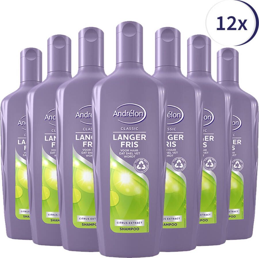 Andrélon Classic Langer Fris Shampoo 12 x 300 ml Voordeelverpakking