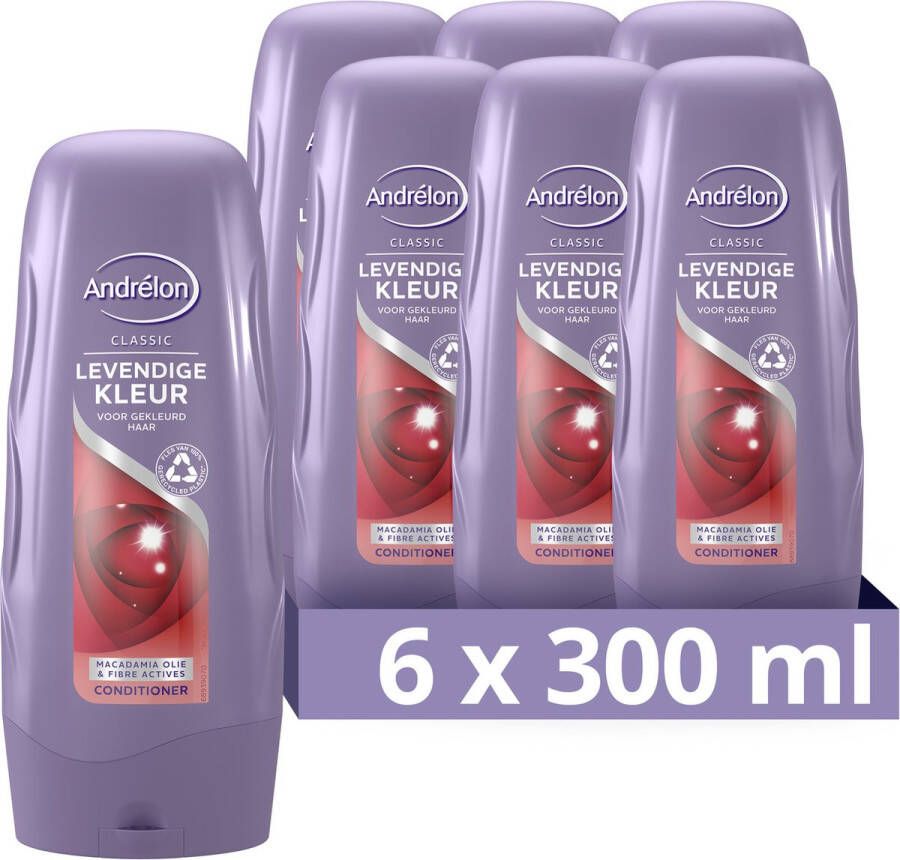 Andrélon Classic Levendige Kleur Conditioner 6 x 300 ml Voordeelverpakking