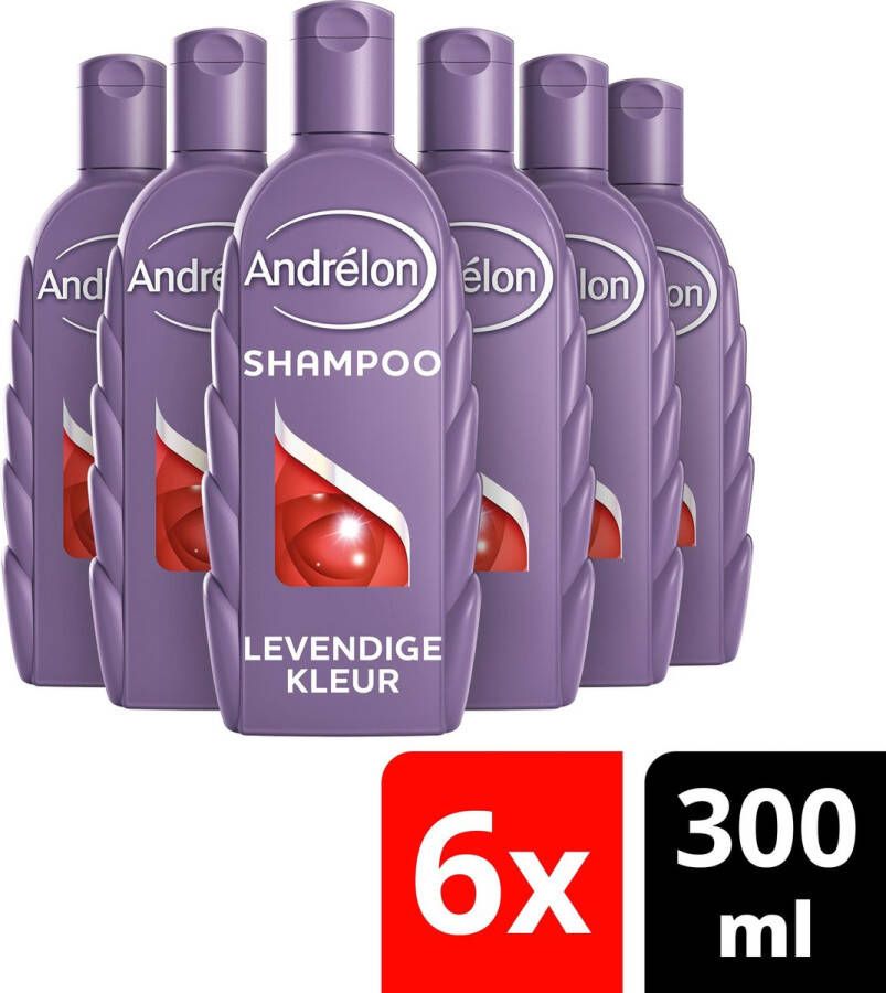 Andrélon Classic Levendige Kleur Shampoo 6 x 300 ml Voordeelverpakking