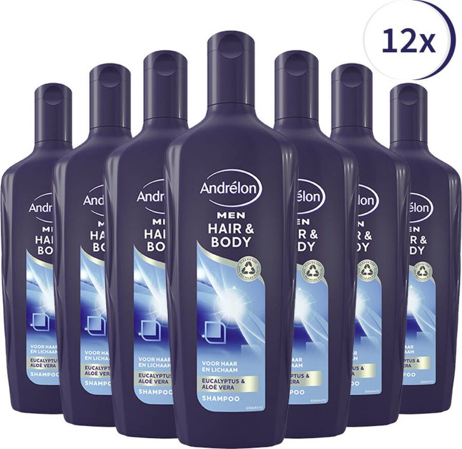 Andrélon Andrelon Shampoo Hair & Body 300ML 12 Stuks Voordeelverpakking