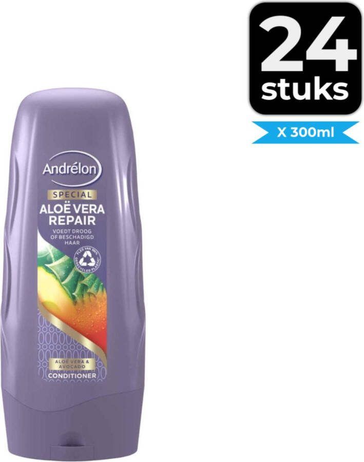 Andrélon Conditioner Aloe Vera Repair 300 ml Voordeelverpakking 24 stuks