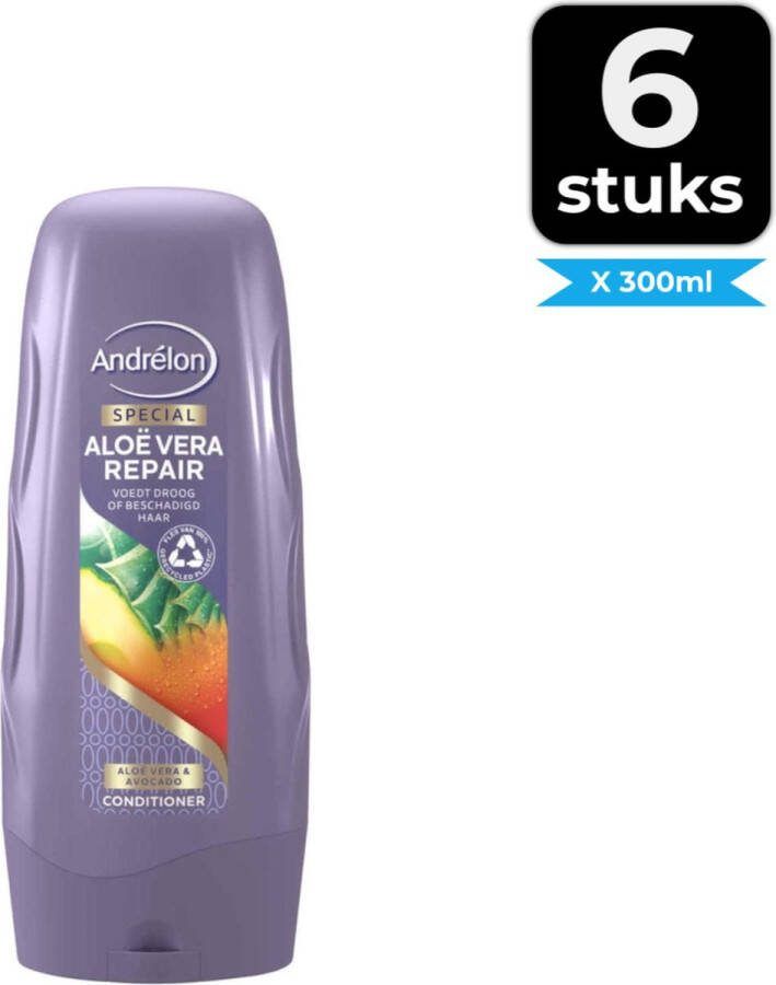 Andrélon Conditioner Aloe Vera Repair 300 ml Voordeelverpakking 6 stuks