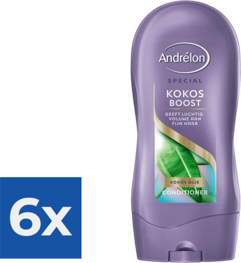 Andrélon Conditioner Kokos Boost 300 ml Voordeelverpakking 6 stuks