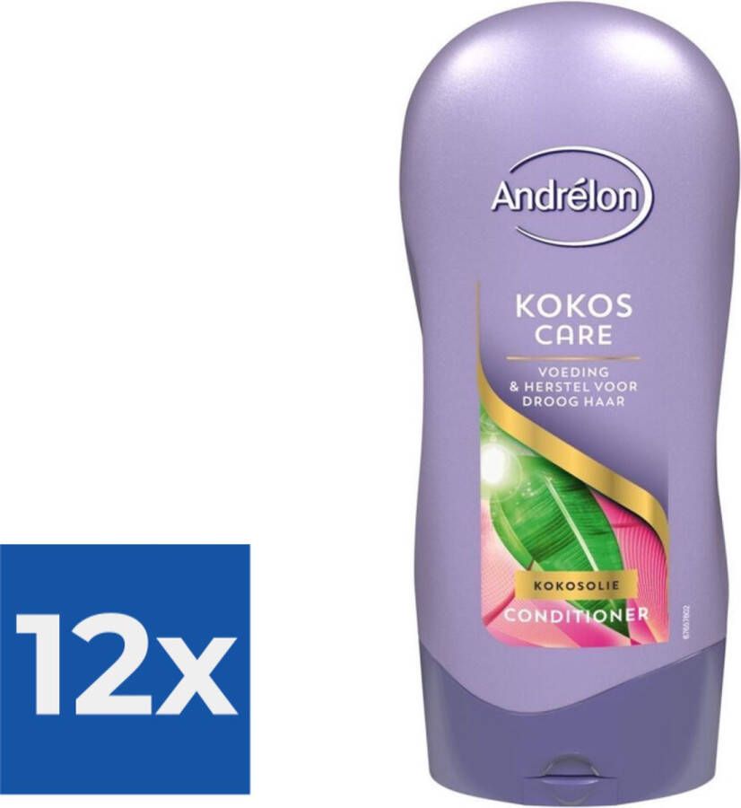Andrélon Conditioner Kokos Care 300 ml Voordeelverpakking 12 stuks