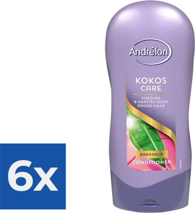 Andrélon Conditioner Kokos Care 300 ml Voordeelverpakking 6 stuks
