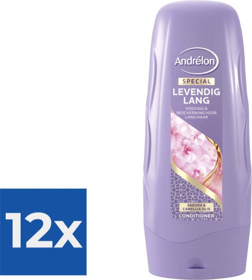 Andrélon Andrelon Conditioner Levendig Lang 300 ml Voordeelverpakking 12 stuks