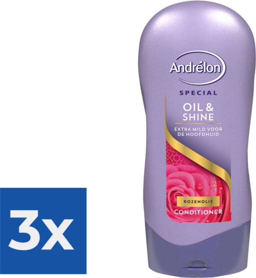 Andrélon Andrelon Conditioner Oil & Shine 300 ml Voordeelverpakking 3 stuks