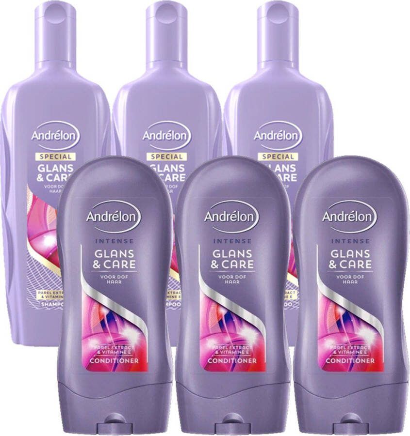 Andrélon Glans & Care Mix Pakket 3 x Shampoo & 3 x Conditioner