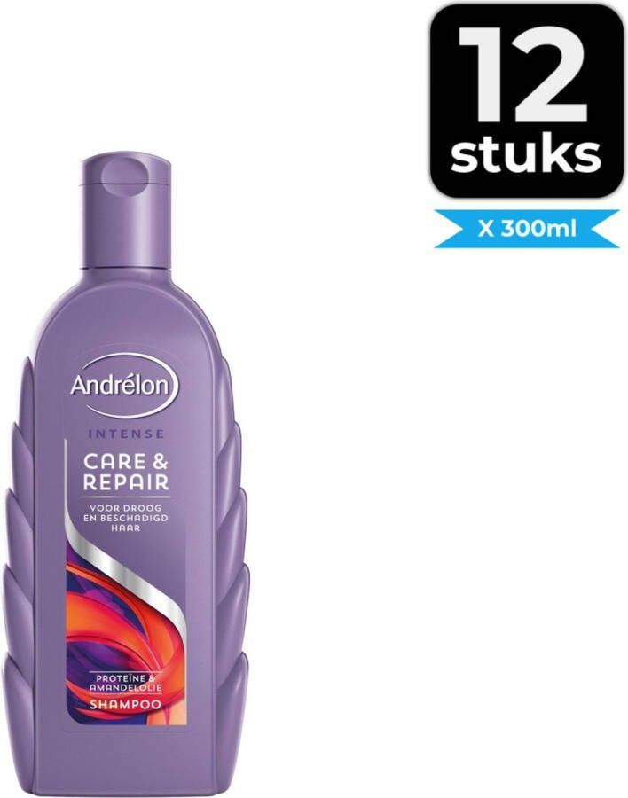 Andrélon Intense Shampoo Care & Repair 300 ml Voordeelverpakking 12 stuks