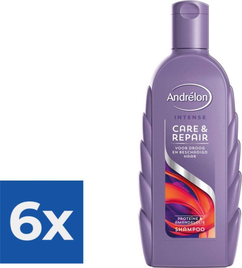 Andrélon Intense Shampoo Care & Repair 300 ml Voordeelverpakking 6 stuks