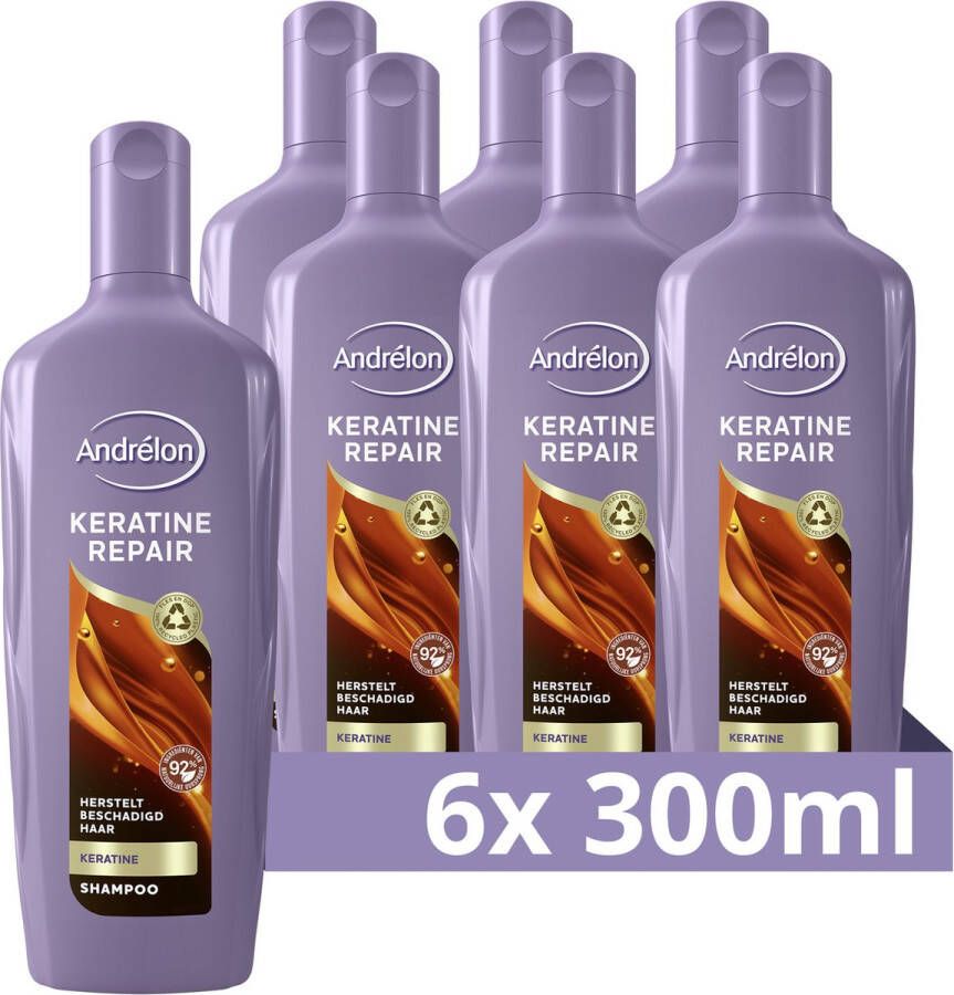 Andrelon Special Keratine Repair shampoo 6 x 300 ml voordeelverpakking