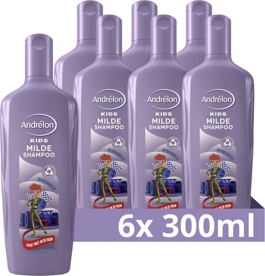 Andrélon Kids Autocoureur Milde Shampoo 6 x 300 ml Voordeelverpakking