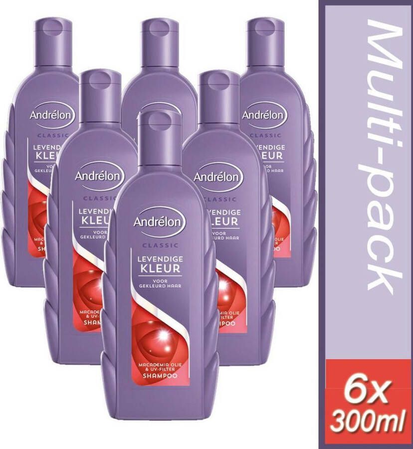 Andrélon Levendige Kleur 6 x 300 ml Shampoo