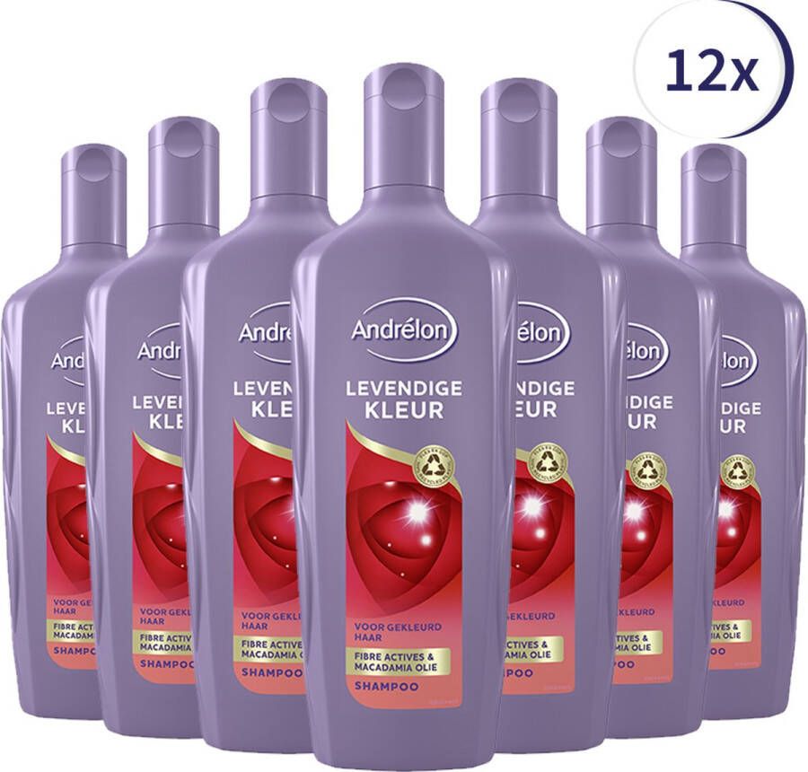 Andrélon Levendige Kleur Shampoo 12 x 300 ml Voordeelverpakking