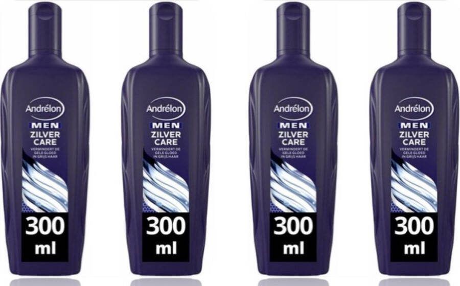 Andrélon Men Zilver Shampoo 4 x 300 ml