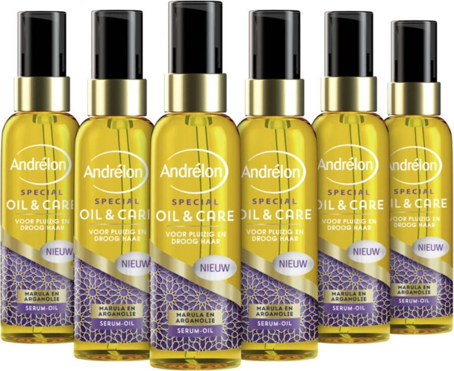 Andrélon Oil & Care Haarserum 6 x 75 ml Voordeelverpakking