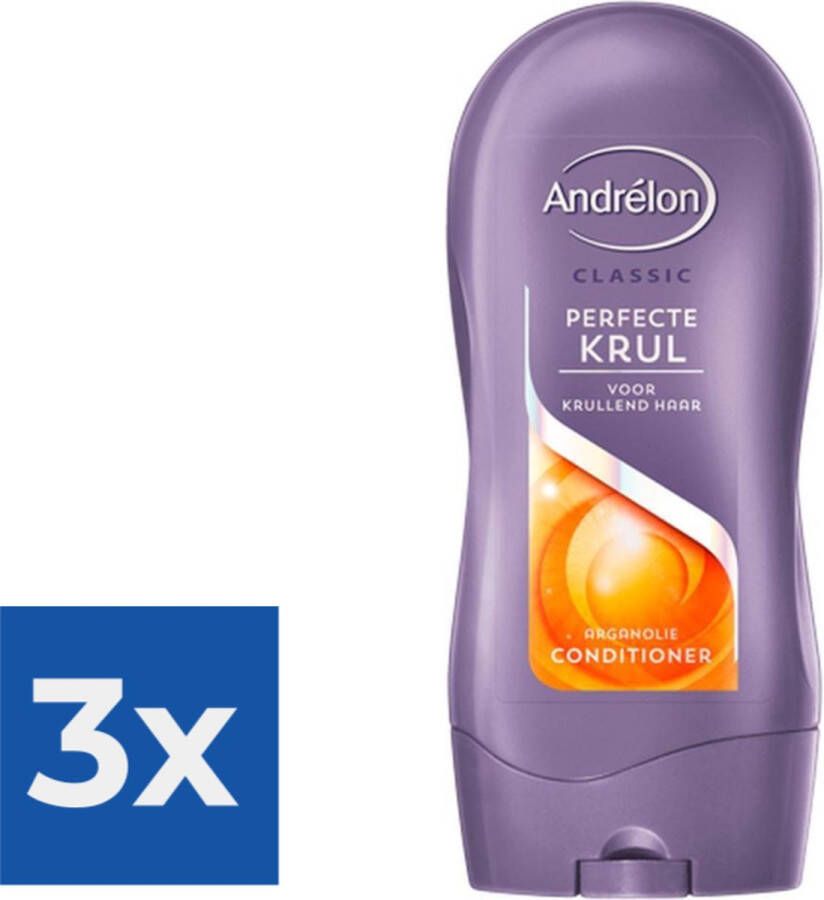 Andrélon Andrelon Perfecte Krul Conditioner Crèmespoeling 300ml Voordeelverpakking 3 stuks