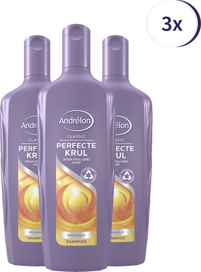 Andrélon Perfecte Krul Shampoo 3 x 300 ml Voordeelverpakking