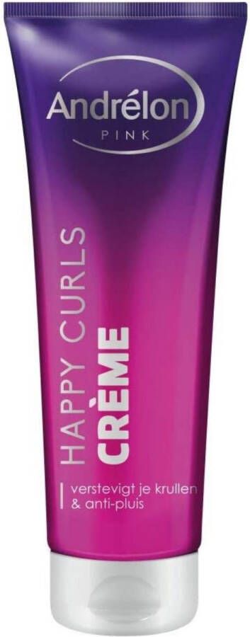 Andrélon Pink Happy Curls 125 ml Verstevigt Jouw Krullen Anti Pluis CG Crème