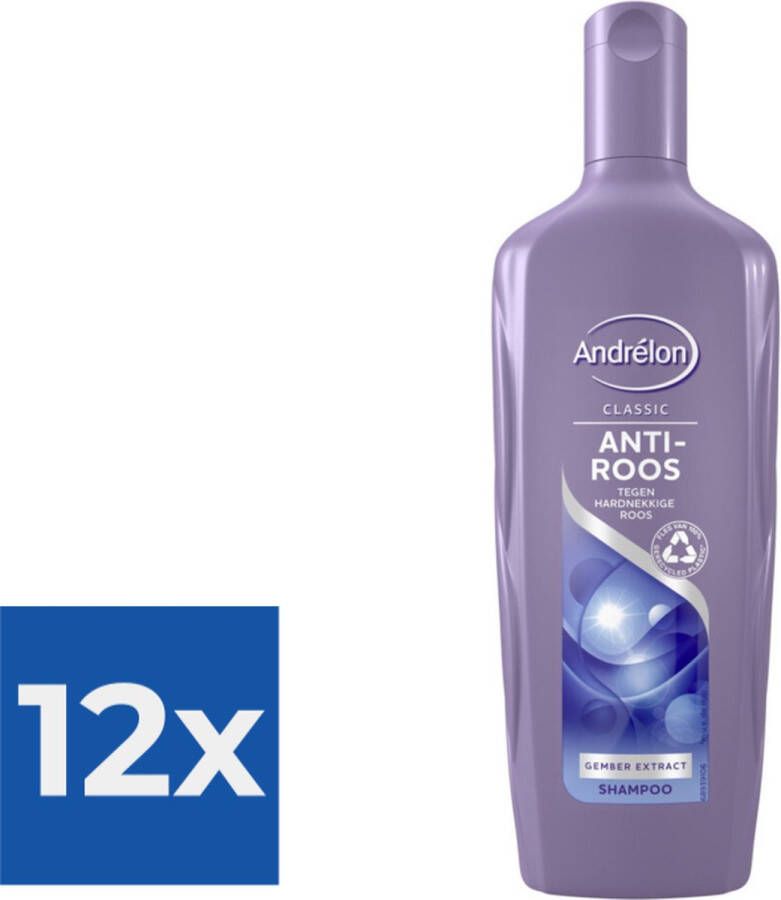 Andrélon Shampoo Anti Roos 300 ml Voordeelverpakking 12 stuks
