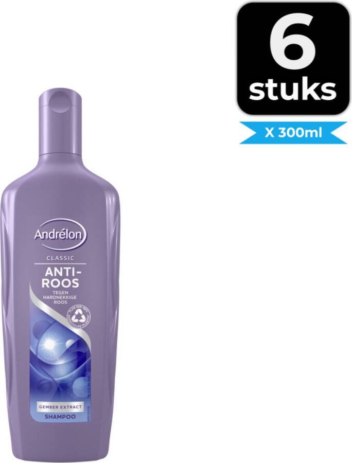 Andrélon Shampoo Anti Roos 300 ml Voordeelverpakking 6 stuks