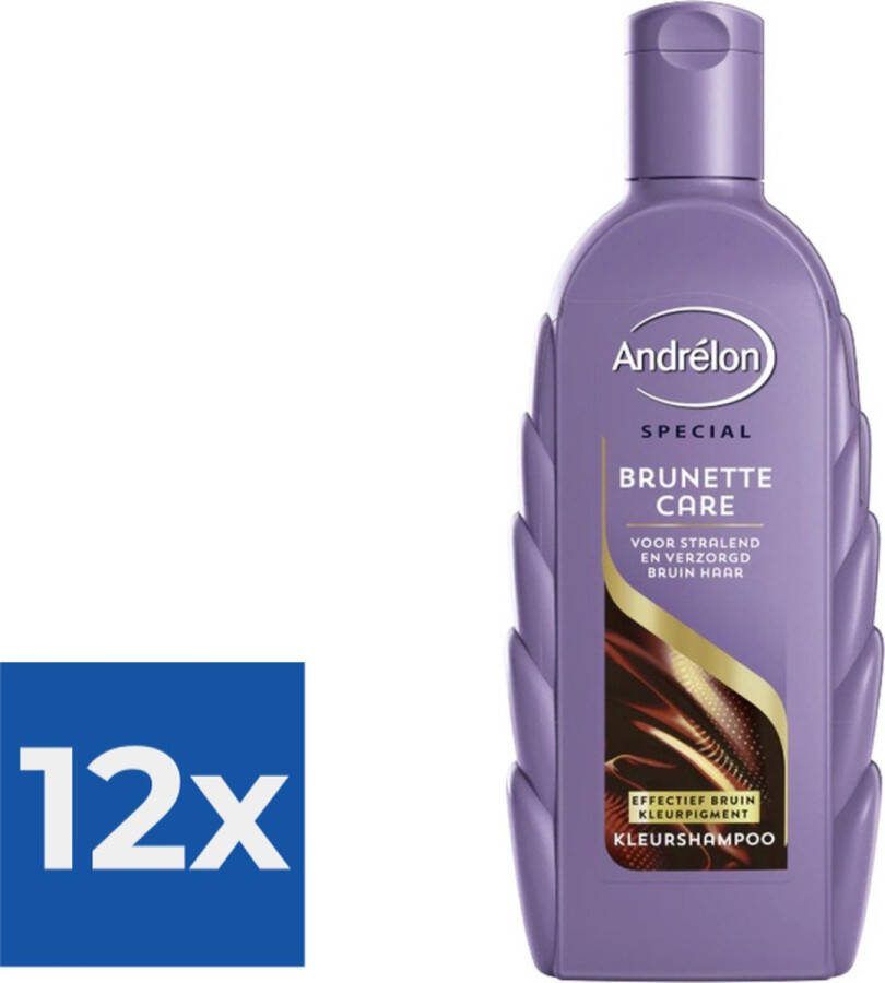 Andrélon Shampoo Brunette Care 300 ml Voordeelverpakking 12 stuks