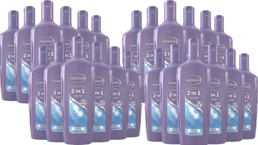 Andrélon Andrelon Shampoo Classic 2-in-1 Meloen & Aloe Vera Voordeelverpakking 24 x 300 ml