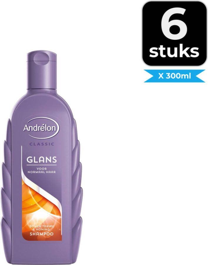 Andrélon Andrelon Shampoo Glans 300 ml Voordeelverpakking 6 stuks