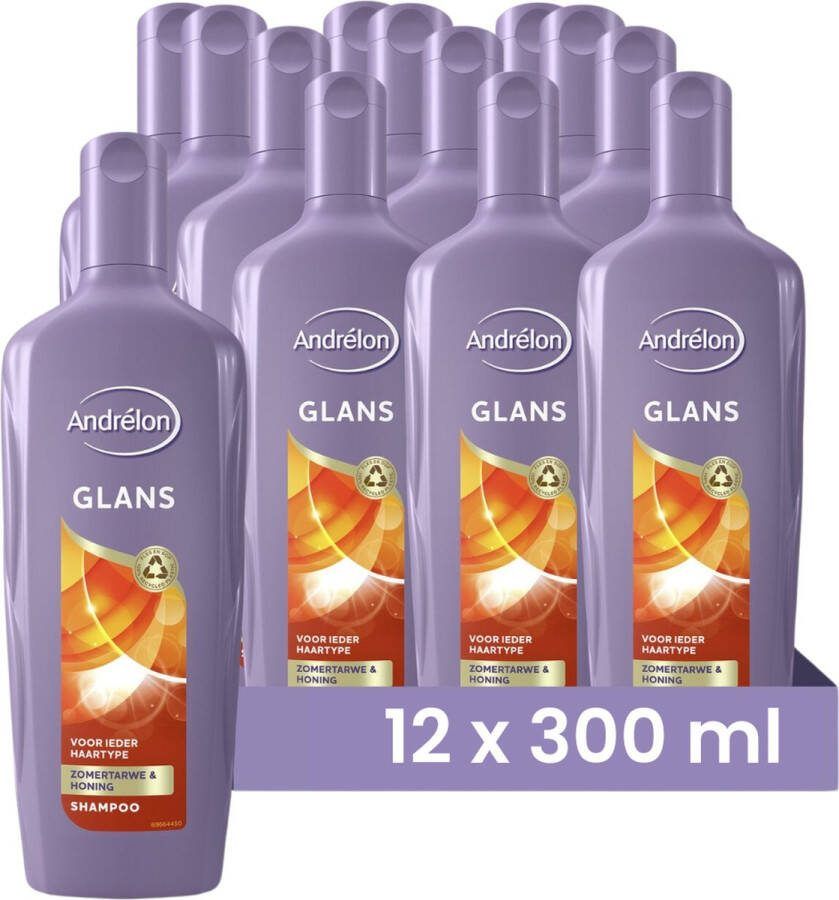 Andrélon Andrelon Shampoo Glans 300ML 12 Stuks Voordeelverpakking