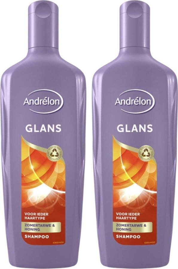 Andrélon Andrelon Shampoo Glans 300ML x 2 voordeelverpakking