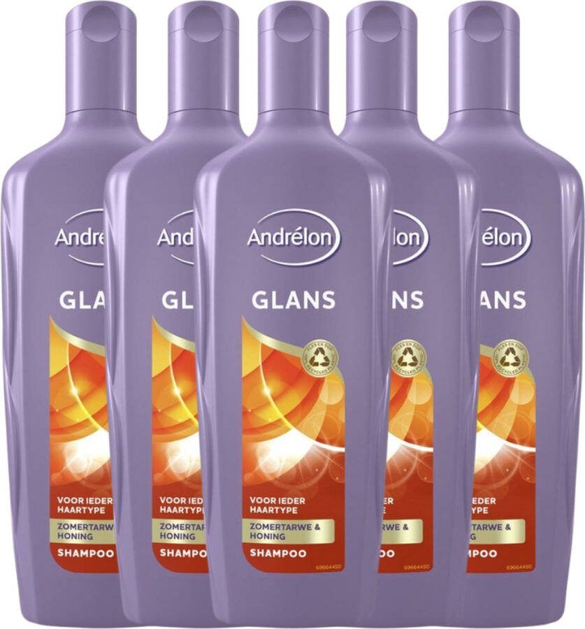 Andrélon Andrelon Shampoo Glans 300ML x 5 voordeelverpakking