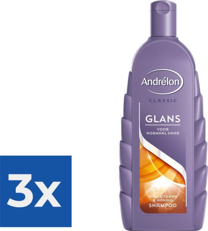 Andrélon Shampoo Glans 450 ml Voordeelverpakking 3 stuks