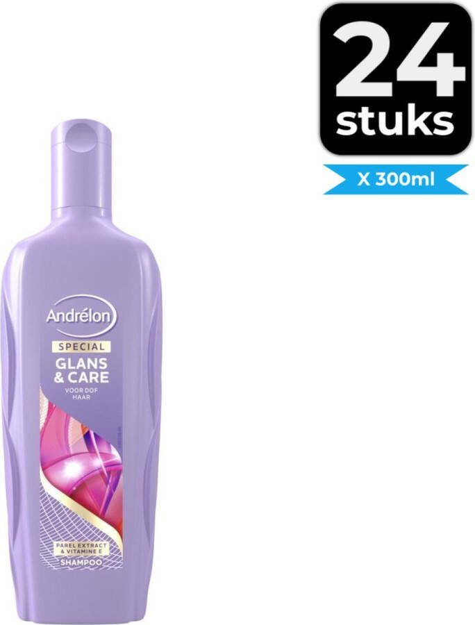Andrélon Shampoo Glans & Care 300ml Voordeelverpakking 24 stuks