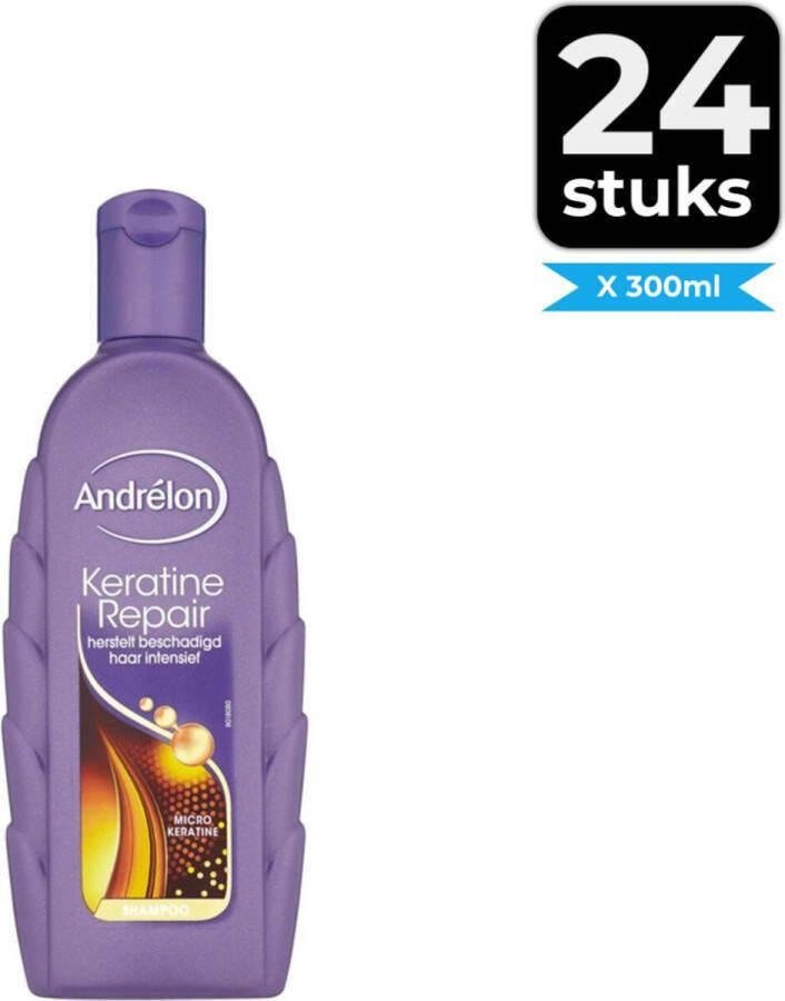 Andrélon Shampoo Keratine Repair 300 ml Voordeelverpakking 24 stuks