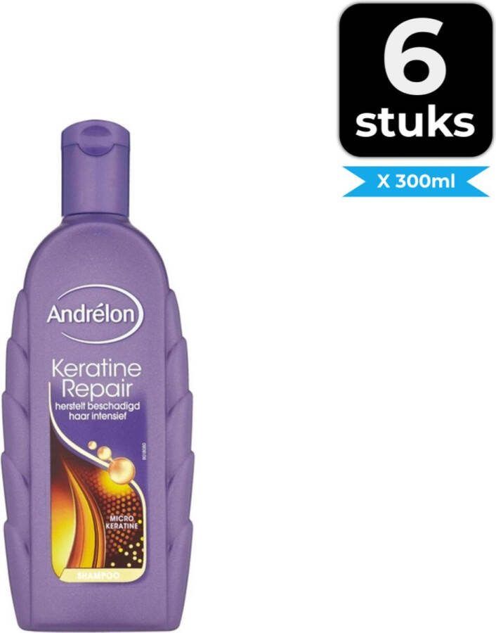 Andrélon Shampoo Keratine Repair 300 ml Voordeelverpakking 6 stuks