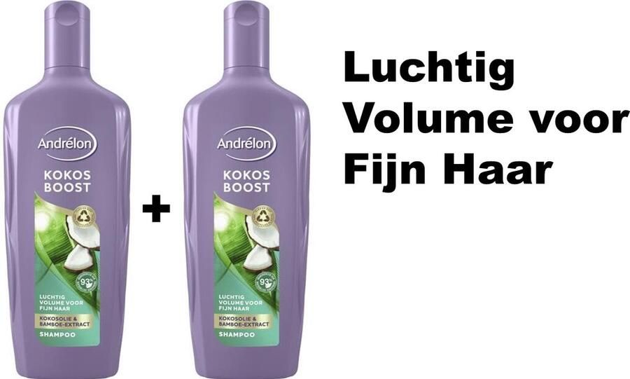 Andrélon Shampoo Kokos Boost 2 x 300 ml