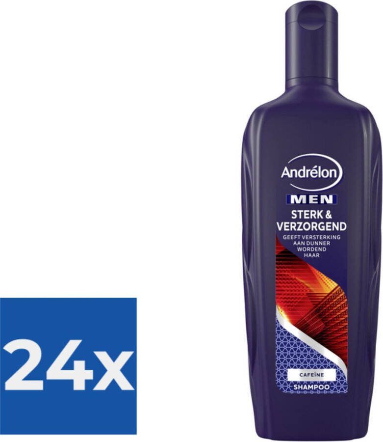 Andrélon Shampoo Men Sterk & Verzorgend 300 ml Voordeelverpakking 24 stuks