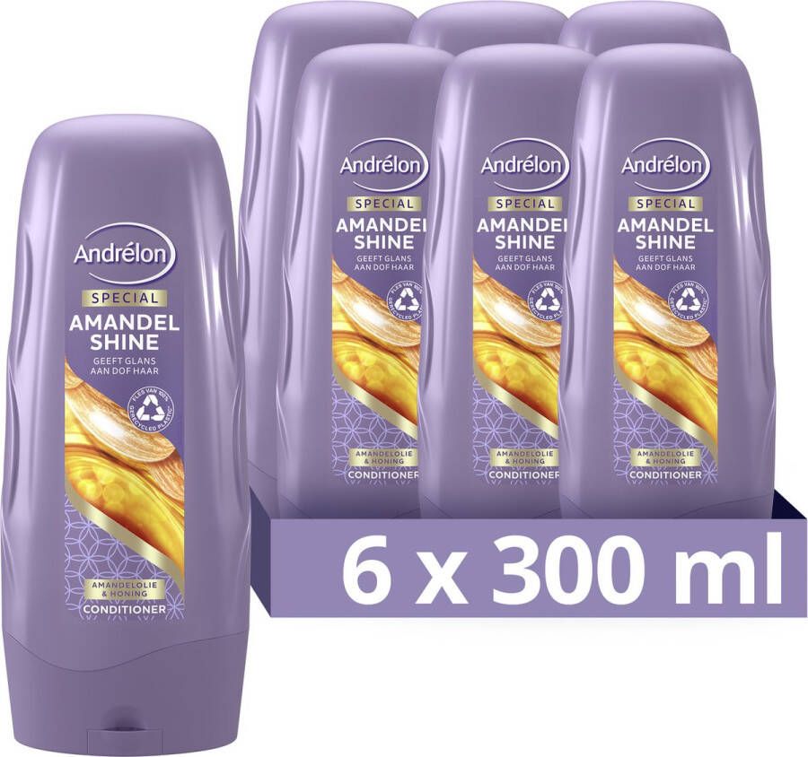 Andrelon Special Amandel Shine conditioner 6 x 300 ml voordeelverpakking