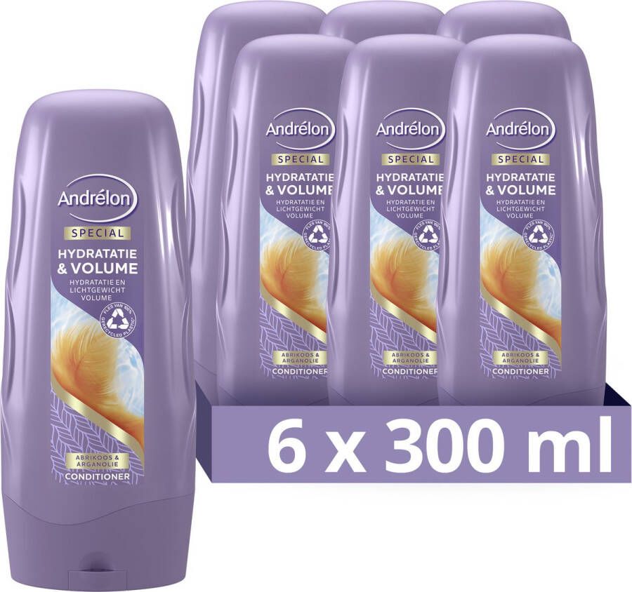 Andrélon Special Hydratatie & Volume Conditioner -​ 6 x 300 ml Voordeelverpakking