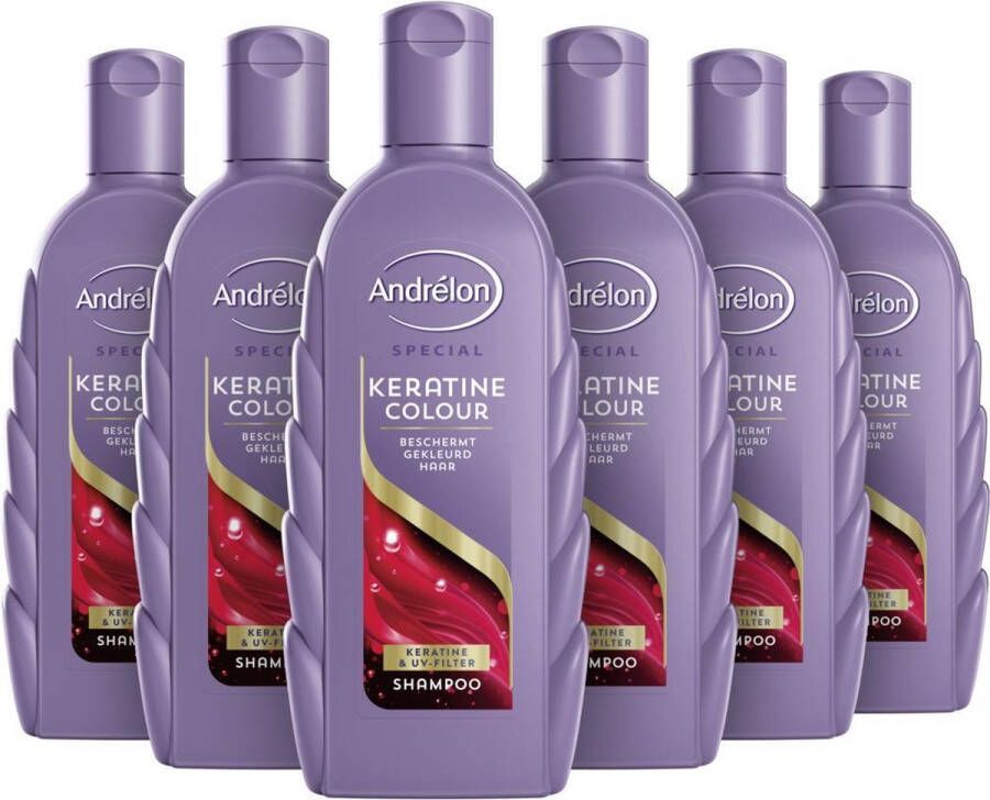 Andrélon Special Keratine Colour shampoo 6 x 300 ml voordeelverpakking