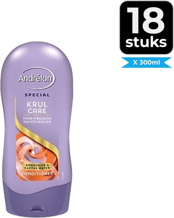 Andrélon Special Krul Care kokosolie & cactus water Conditioner. Voordeelverpakking 18 stuks