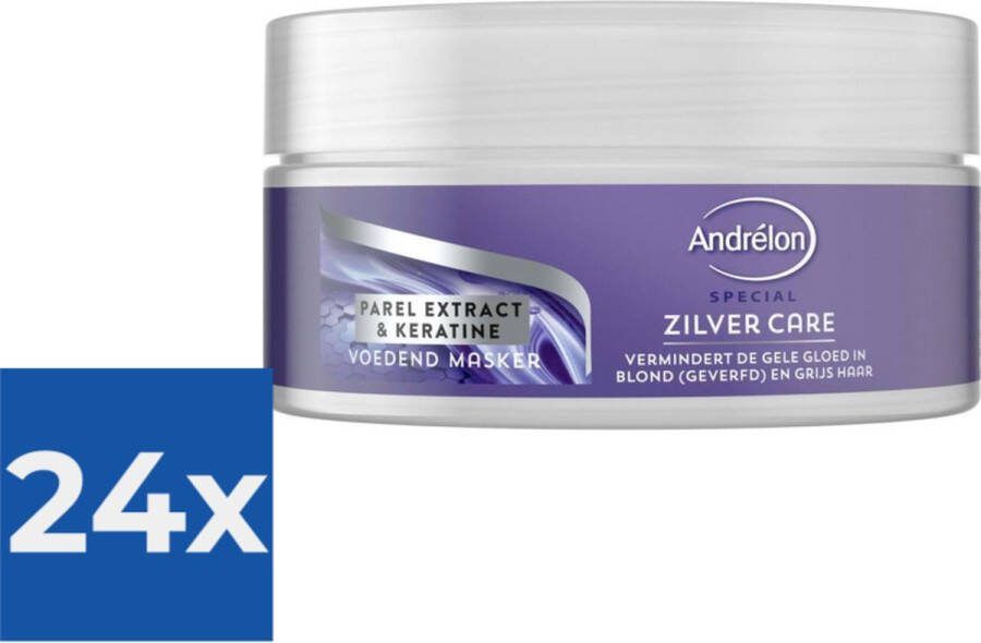 Andrélon Andrelon Special Voedend Masker Zilver Care 200 ml Voordeelverpakking 24 stuks