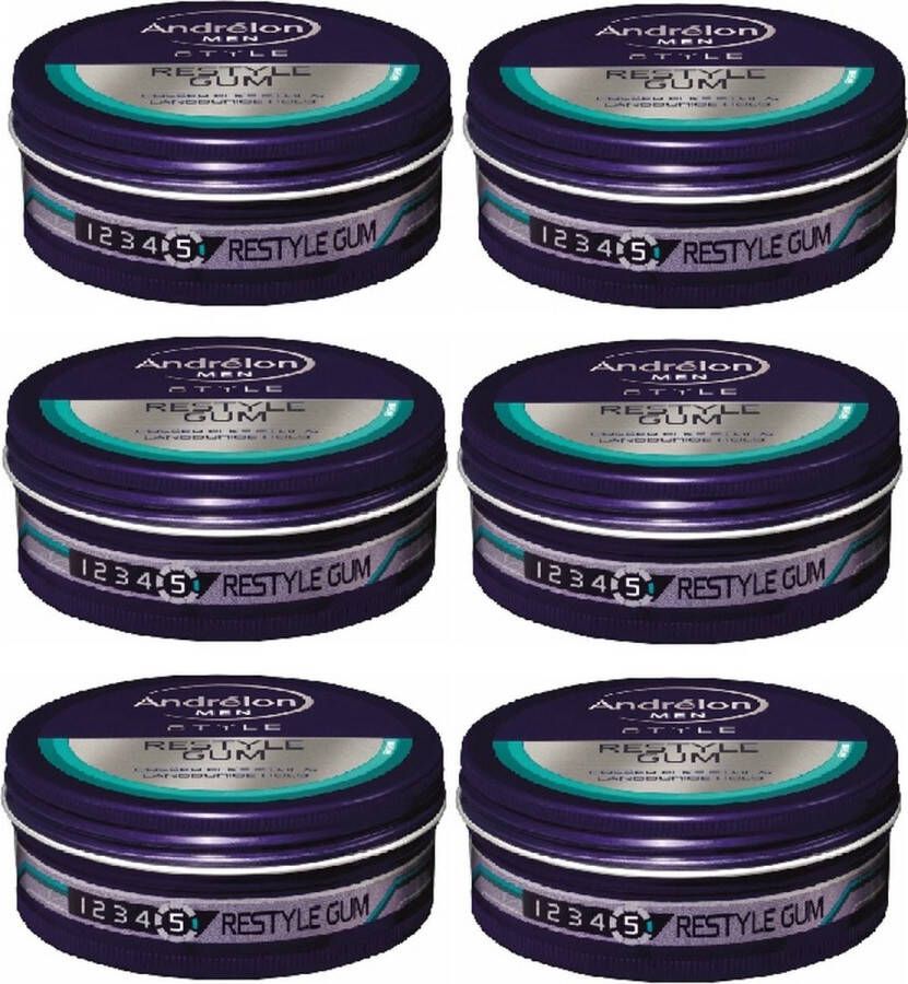 Andrélon Styling Men Restyle Gum 6 x 75ml