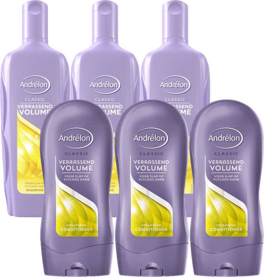 Andrélon Verrassend Volume Mix Pakket 3 x Shampoo 3 x Conditioner