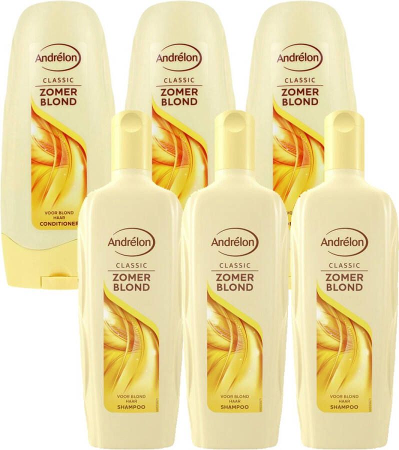Andrélon Zomer Blond Mix Pakket 3 x Shampoo & 3 x Conditioner