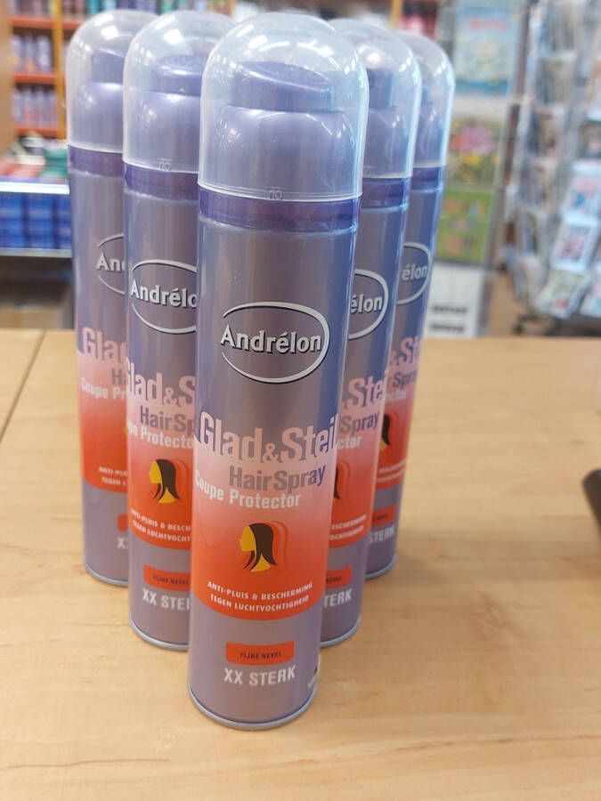 Andrélon Voordeelverpakking 6 stuks andrelon haarspray glad en steil xx sterk fijne nevel