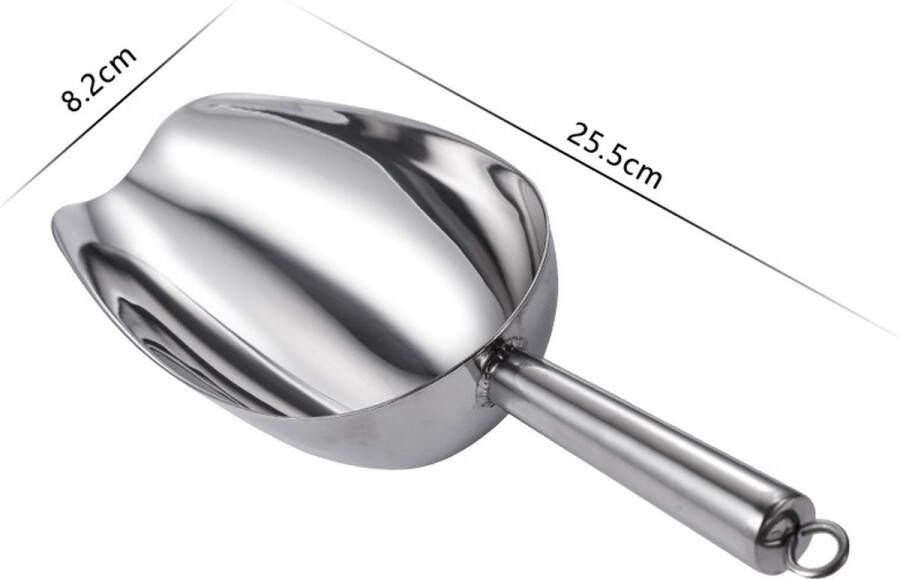 IJsblokjes Schep 25 5cm IJs Tang IJsblokjesschep IJsschep RVS Voerschep