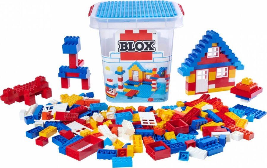 Androni BLOX bouwstenen 250 delig City classic bouwstenen combineer met Legobouwstenen wegen stad Geschikt voor LEGO bouwplaat Geschikt voor Lego