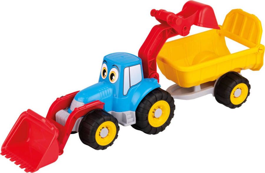 Androni Simba Tractor met Aanhanger en Voorlader