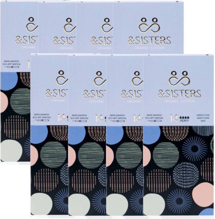 AndSisters &SISTERS – Eco-Applicator Tampons – Heavy – 8 pak – Biologisch Katoen